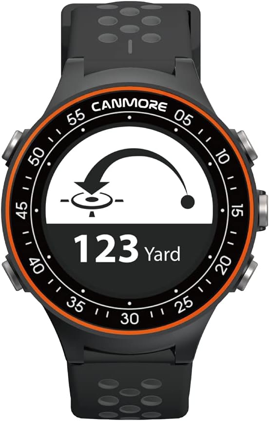 CANMORE TW411 Golf GPS Watch with Fitness Tracker, 41,000+ Free Preloaded Worldwide Course, Upgraded IC Chip, Orange