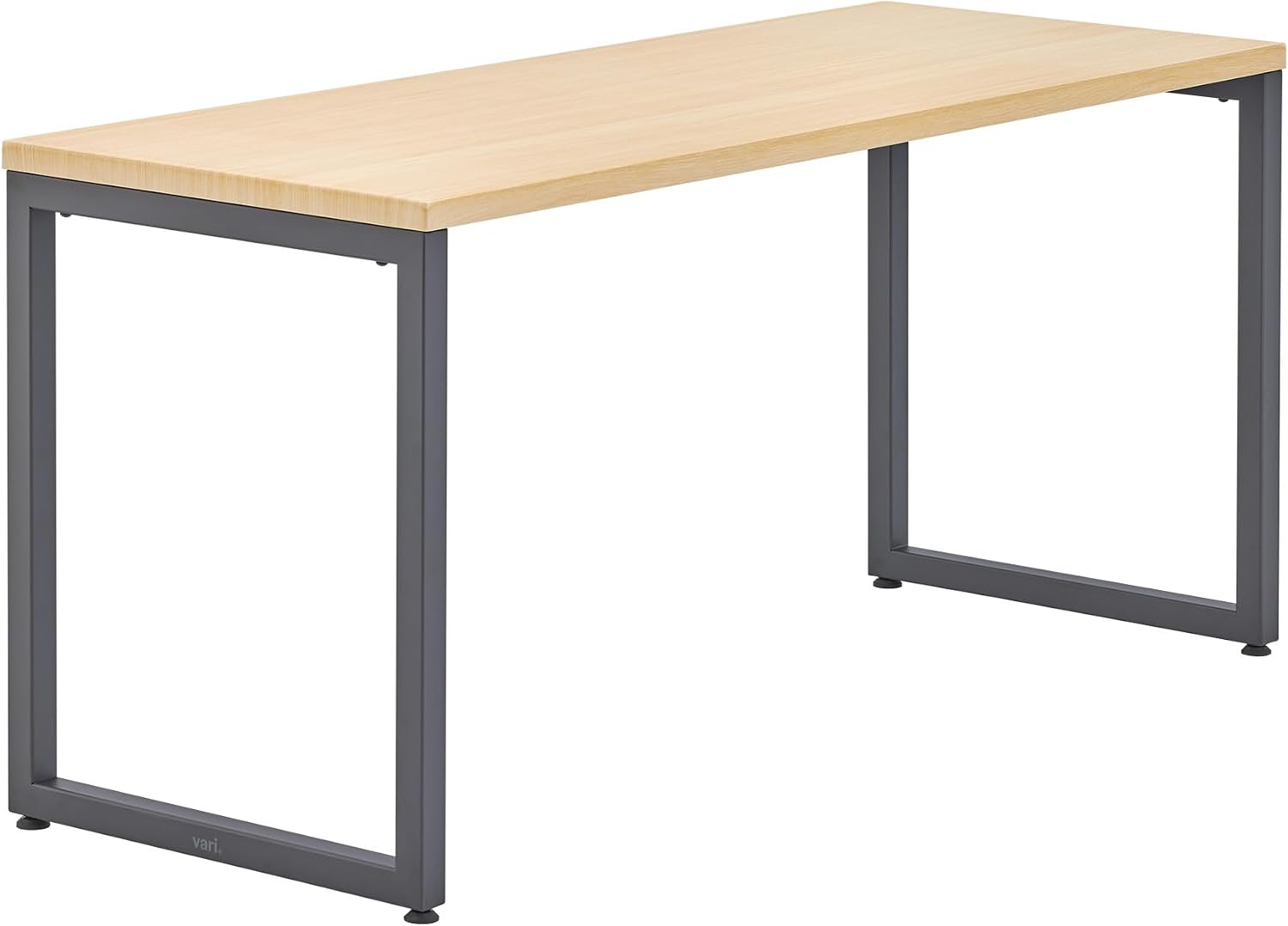 Vari 60x24 Modern Table- Large Computer Desk by Varidesk- Light Wood Study Writing Desk- Sturdy Slim Legs, Durable Laminate Finish, Heavy Duty Table, Easy Assembly