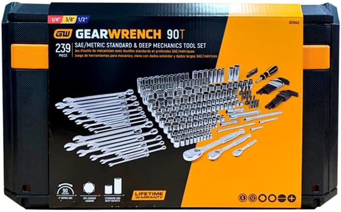 GEARWRENCH 239 Pc. BMC Mechanics Tool Set 1/4, 3/8, 1/2 - 80942
