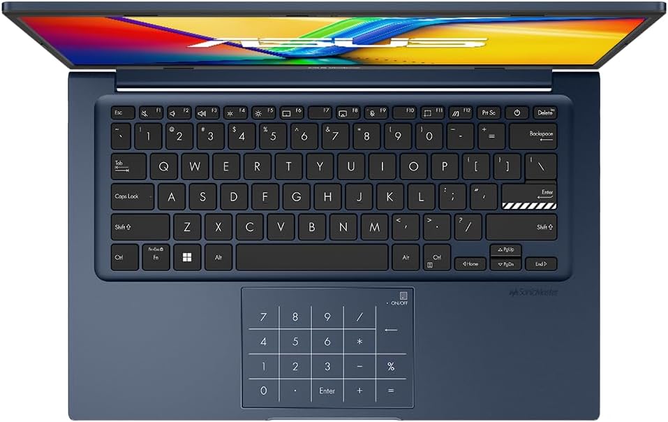 ASUS Vivobook Personal Laptop (2026):14' FHD 1920 x 1080 60Hz • 13th Generation Intel Core i7-1355U • 12 GB RAM • 512 GB SSD • Win11 Home • Wi-Fi 5 • 720p HD Camera • Intel Iris Xe Graphics