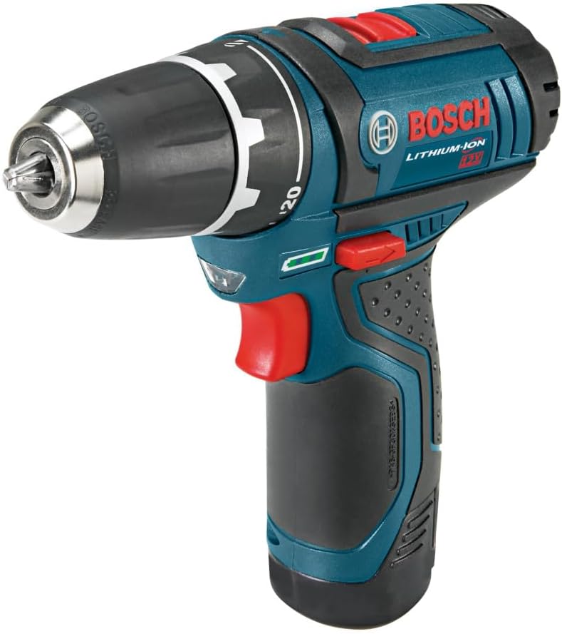 BOSCH GXL12V-310B22 12V Max 3 Tool Power Tool Combo Kit - Compact Cordless Drill Driver, Pocket Reciprocating Saw, and LED Worklight Set (Includes: 2 Batteries, Charger & Bag)