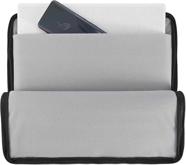 ASUS ROG 16' Sleeve Bag, Water-Repellent, Lightweight w/Detachable Straps, Black — Fits ROG Strix & Zephyrus