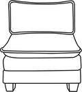VINGLI Cloud Black Middle Single Chair