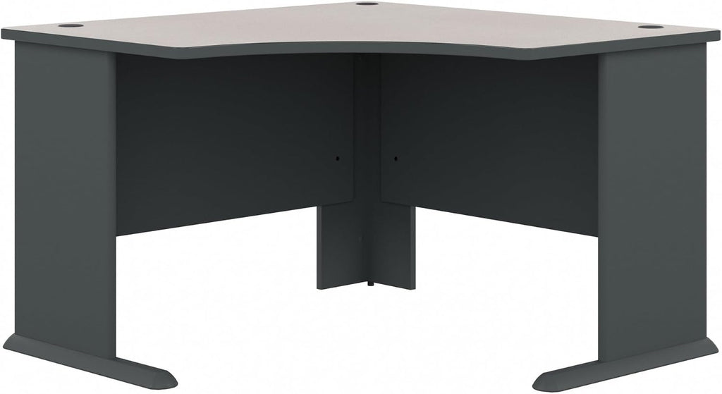 Bush Business Furniture Series A 48W Corner Desk in White Spectrum and Slate, Small Computer Table for Home or Professional Office