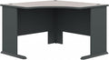 Bush Business Furniture Series A 48W Corner Desk in White Spectrum and Slate, Small Computer Table for Home or Professional Office