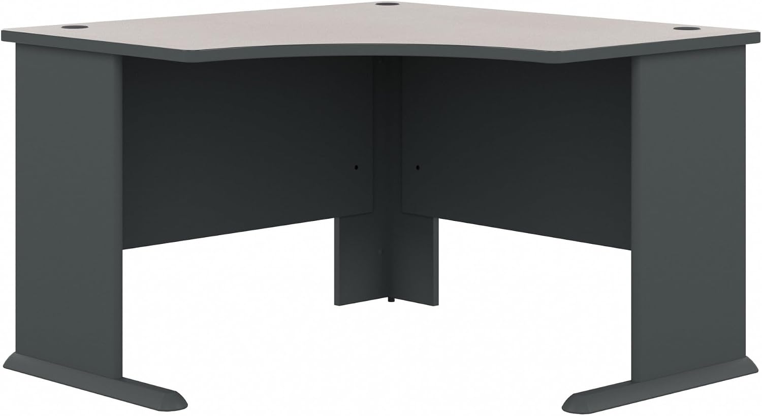 Bush Business Furniture Series A 48W Corner Desk in White Spectrum and Slate, Small Computer Table for Home or Professional Office