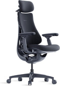 LiberNovo Dynamic Ergonomic Office Chair - Comfy Adjustable Desk Chair with Adaptive Lumbar Support, 160° Recline & Built-in Spine Stretch for Back Comfort, Home Office Long Hours Use, Black+48cm