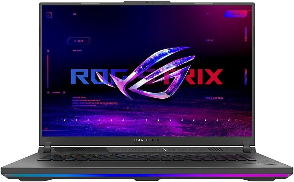 ASUS ROG Strix G18 18' 240Hz Laptop 16TB SSD 96GB DDR5 RAM Win 11 Pro (Intel 14th Gen Core i9-14900HX processor TURBO 5.80Ghz, NVIDIA GeForce RTX 8GB GDDR6, 18' QHD 2560x1600) Gaming Notebook Computer