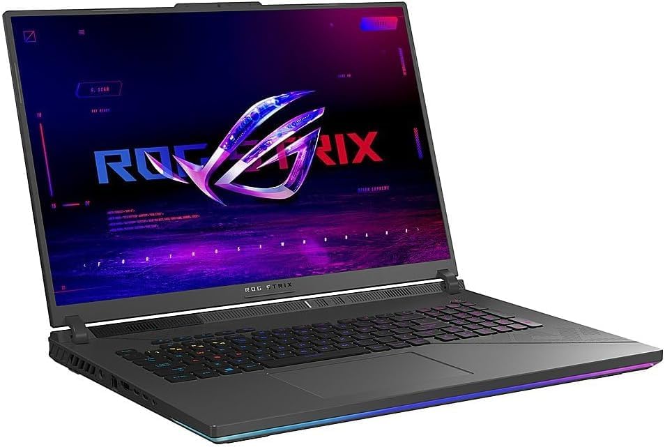 ASUS ROG Strix G18 18' 240Hz Laptop 16TB SSD 96GB DDR5 RAM Win 11 Pro (Intel 14th Gen Core i9-14900HX processor TURBO 5.80Ghz, NVIDIA GeForce RTX 8GB GDDR6, 18' QHD 2560x1600) Gaming Notebook Computer