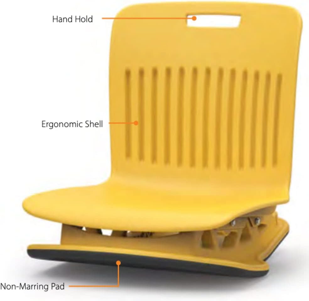 Virco ANFLROCK18 Analogy Floor Rocker Chair 18' Shell for Students 5th Grade - Adult, Comfortable Rocking Seating Option for Schools and Classrooms - Navy (1 Chair)