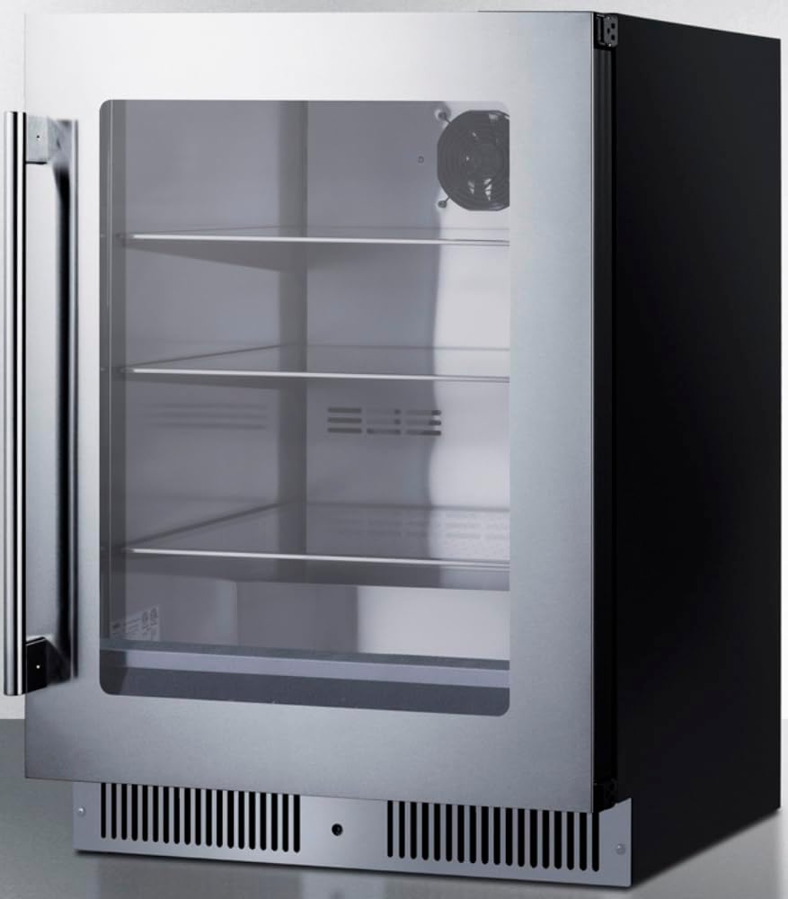 Summit 24' Built-In Beverage Center, Shallow 18' Depth, Stainless Steel - SDHG2443