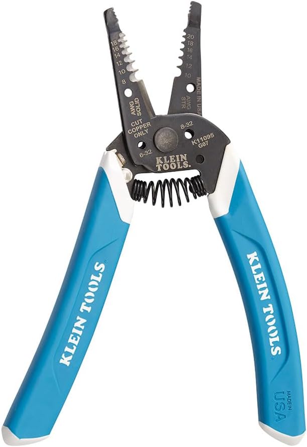 Klein Tools 80080 Hand Tool Kit includes 2 Screwdrivers, Made in USA, 3 Pliers, Wire Stripper and Cutter, for Electricians, 6-Piece