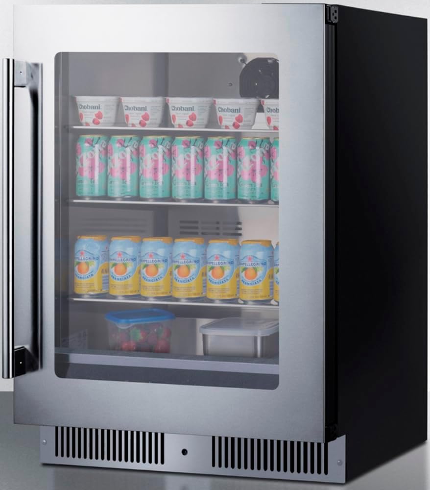 Summit 24' Built-In Beverage Center, Shallow 18' Depth, Stainless Steel - SDHG2443