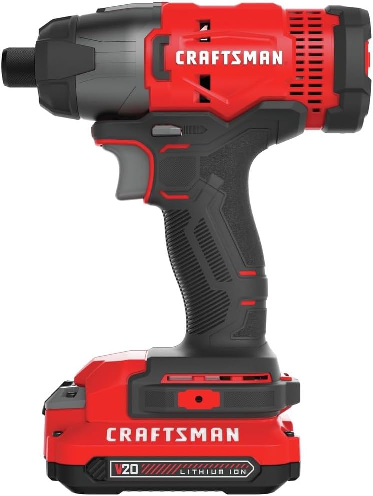 CRAFTSMAN CMCK601D2R V20 Lithium-Ion Cordless 6-Tool Combo Kit with 2 Batteries (2 Ah) (Renewed)