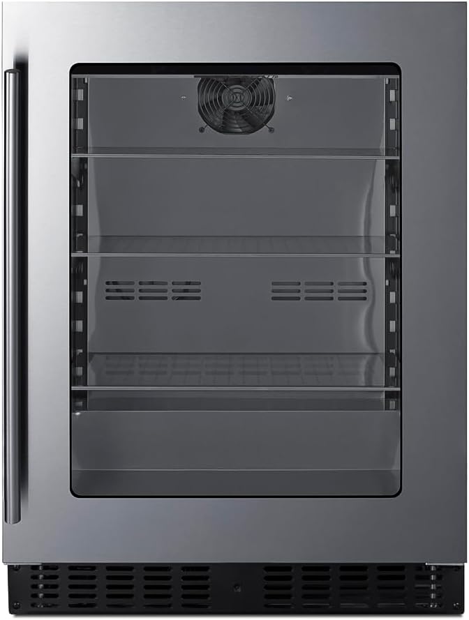 Summit 24' Beverage Center, Shallow Depth, Built-In Beverage Center, ADA Compliant, 3.25 cu.ft. Capacity, Stainless Steel - ASDG2411