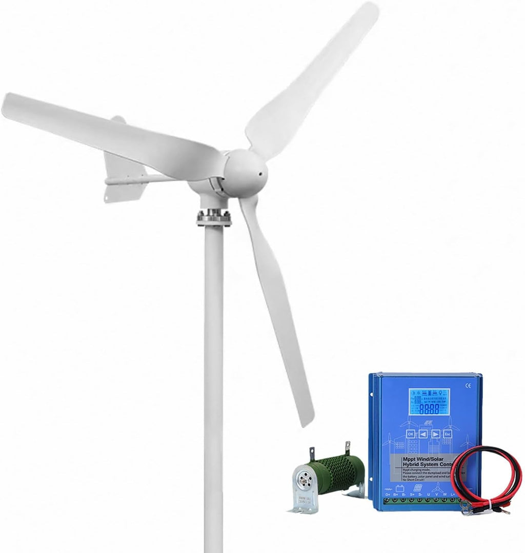 3000W Wind Turbine Generator Kit 12V 24v 48v Free Energy Windmill Horizontal Axis Wind Turbine Home Three Phase Generator Maglev Breeze Start(48V)