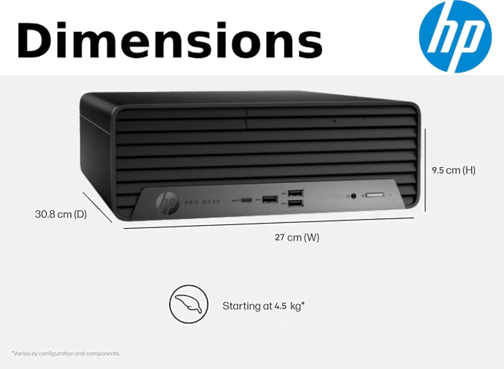 HP Pro SFF 400 G9 Desktop Computer | Intel Core i7-12700, 16-Core Processor (8 P-cores + 8 E-cores), Up to 5.4GHz | 32GB RAM, 1TB SSD | WiFi 6 | USB Type-C 10Gbps, HDMI DisplayPort | Win 11 Pro