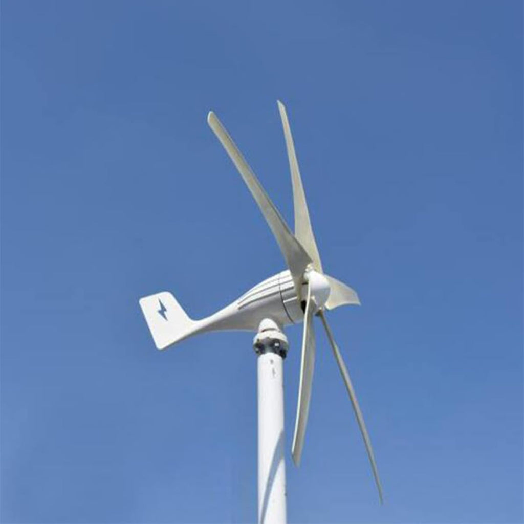 3000W Permanent Magnet Generator with Intelligent Controller, Low Noise Helical Design Windmill for Home, Boats, Street Lighting (12V,Style 6, White)