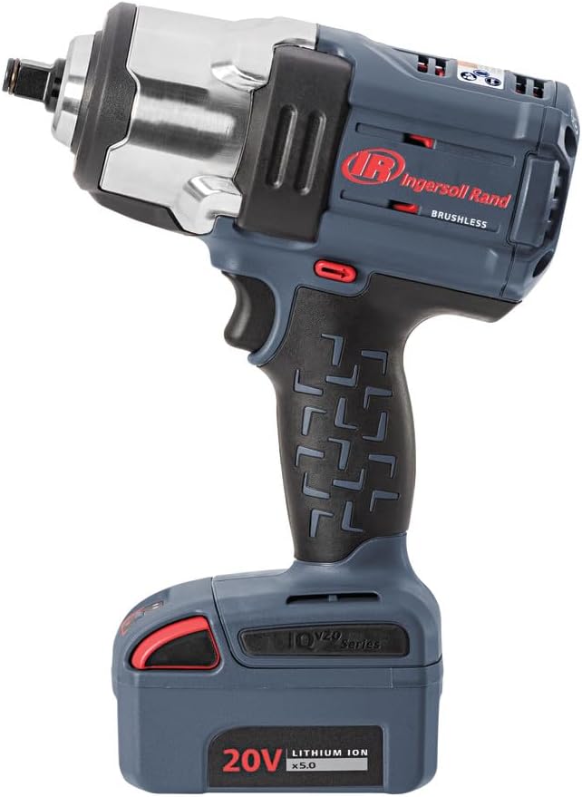 Ingersoll Rand IQV20-K201 Cordless Impact Wrench Combo Kit w/ W7152 1/2' High Torque Impact Wrench, W5133 3/8' Compact Impact Wrench, 2 Batteries, Universal Charger and Tool Bag