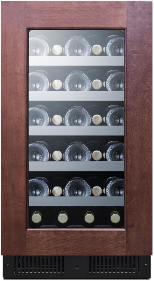 Summit CL18WCPNR 18-inch wide 29 Bottle Capacity Wine Cellar Built-In or Freestanding Use, Panel Ready (RHD, Panel Not Included)
