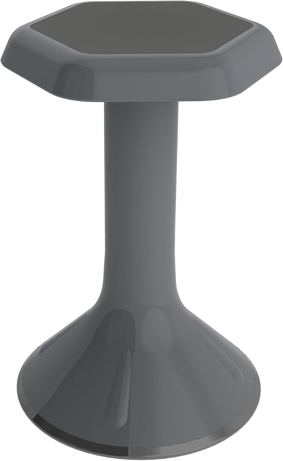 Learniture Backless Active Learning Stool for Office Desks and Classrooms, Active Learning Wobble Chair with Rocking Motion, 20' H, Gray