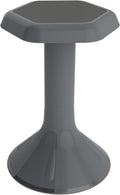 Learniture Backless Active Learning Stool for Office Desks and Classrooms, Active Learning Wobble Chair with Rocking Motion, 20' H, Gray