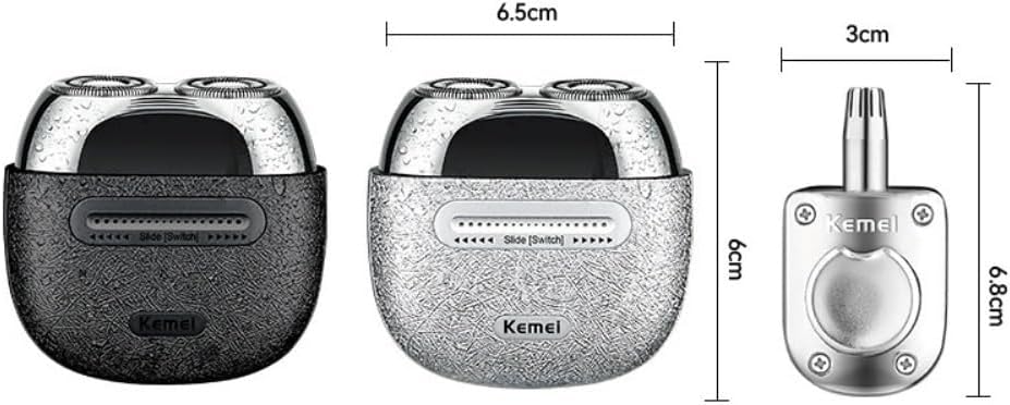 3D Floating Dual - Ring Blade Net Electric Shaver, Full - Body Washable Wet & Dry Dual - Use for Men's Grooming -Trim The Helper Well(Silver)