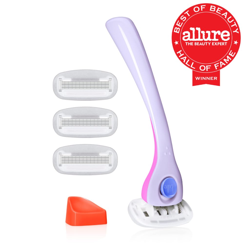 Billie Razors for Women Shave Kit – Women's Razor + 4 x 5-Blade Razor Refills + Magnetic Holder – DreamPop,(Pack of 12)