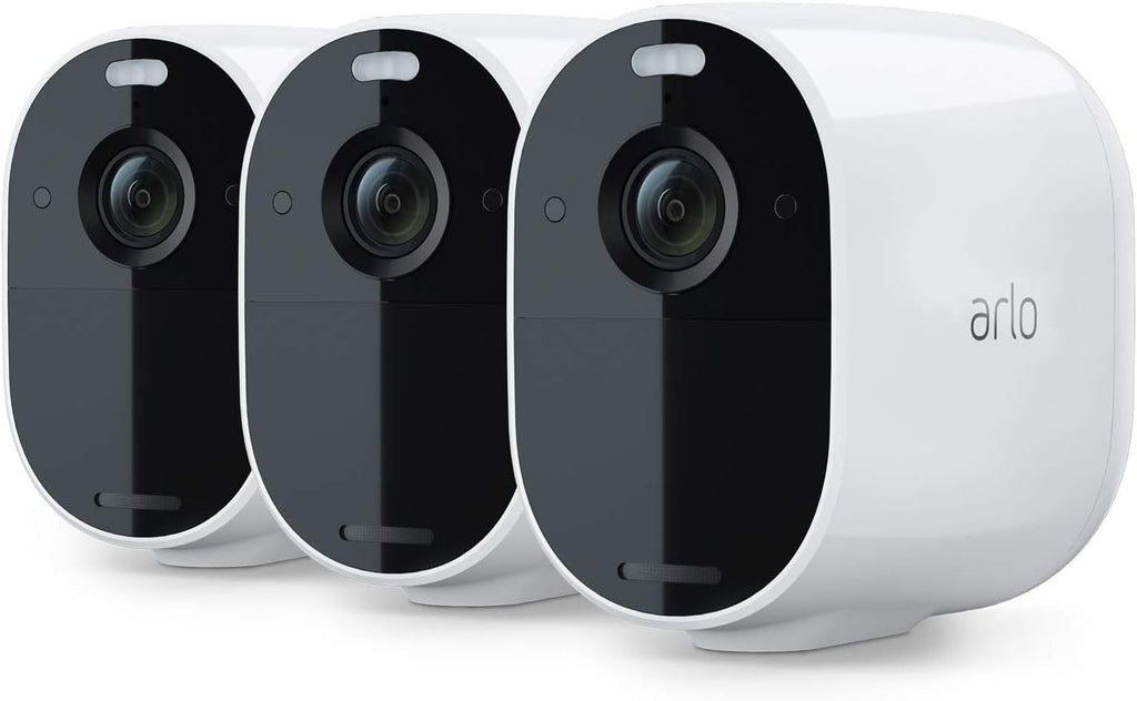 ARLO Arlo VMC2330-100NAR Essential Spotlight Wireless 3 Camera Kit – 1080p, White(Renewed)