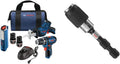 BOSCH Power Tools Combo Kit GXL12V-310B22-12V Max 3-Tool Set with 3/8 In. Drill/Driver, Pocket Reciprocating Saw and LED Worklight&BOSCH ITBHQC201 2 1/4', Impact Tough Quick Change Bit Holder
