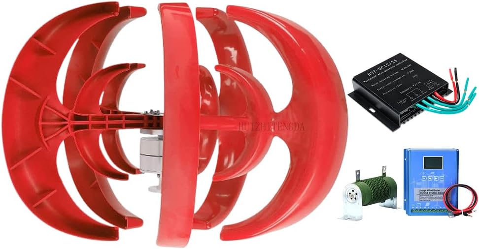 3000W Wind Turbine Generator Kit Home 12V/24V/48V Power Generator with 5 Blades and Charge controller Permanent Magnet Alternator For Boats, Terraces, Cabins,48v