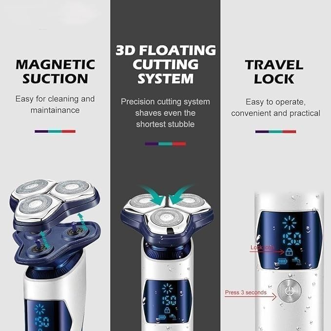 Electric Shaver for Men, Razor Professional Shaving Machine Rechargeable Beard Trimmer Waterproof Hair Trimmer Razors Electric Shaver for Men