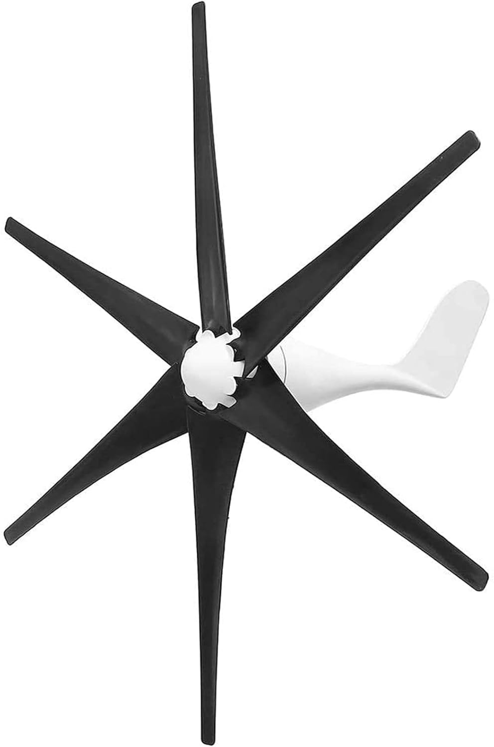 Efficiently 3000W Wind Turbine Generator Kit, 12V 24V 48V+ Charge Controller Black 6 Blade Wind Turbine Generator Kit for Home Or Streetlight Projects