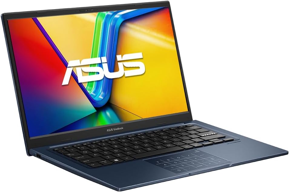 ASUS Vivobook Personal Laptop (2026):14' FHD 1920 x 1080 60Hz • 13th Generation Intel Core i7-1355U • 12 GB RAM • 512 GB SSD • Win11 Home • Wi-Fi 5 • 720p HD Camera • Intel Iris Xe Graphics