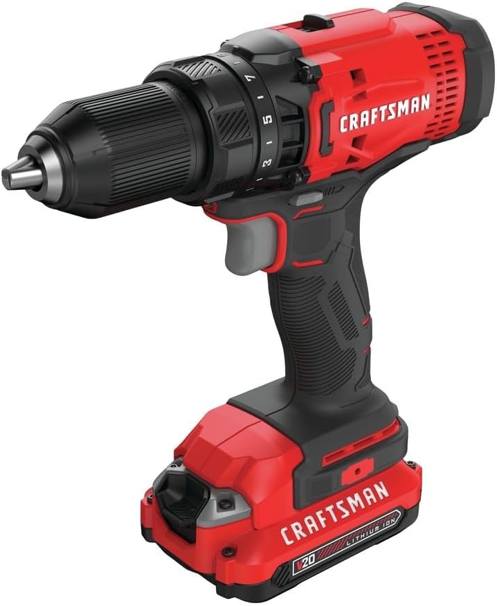 CRAFTSMAN CMCK601D2R V20 Lithium-Ion Cordless 6-Tool Combo Kit with 2 Batteries (2 Ah) (Renewed)