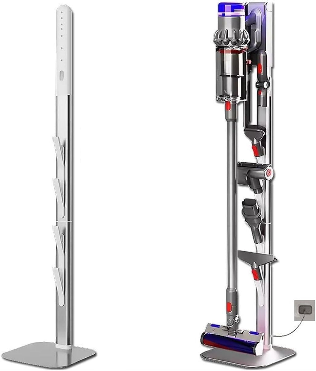 Aluminum Vacuum Cleaner Stand, Compatible For Dyson V10 V11 V15 V12 Slim G5 - No Punching Storage Bracket With Accessories Holder | Heavy-Duty Support Rack