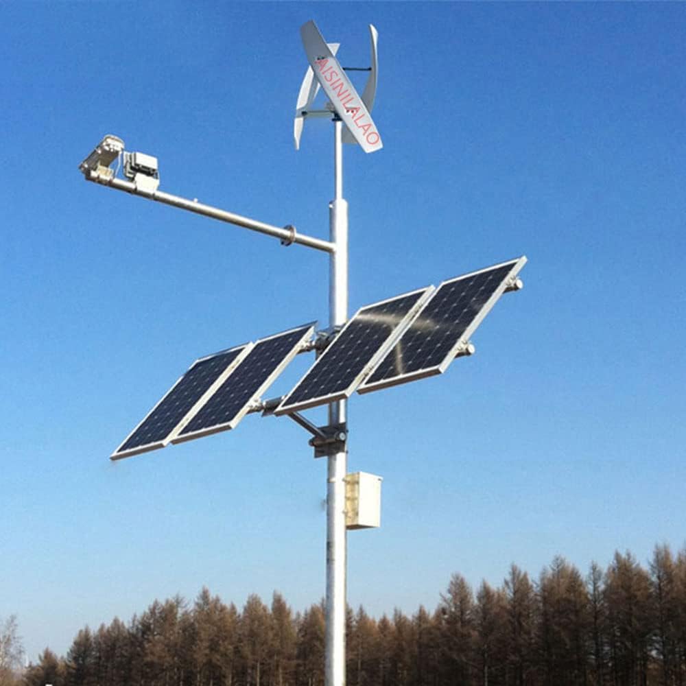 Portable Vertical Axis Wind Turbine Kit, 3000W 48V AC Wind Turbine Generator Kit Kit with Controller Suitable for Outdoor Power Generation in Factories(220V)