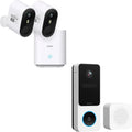 aosu 2K WirelessCam Pro System 2-Cam-Kit + 2K Doorbell Camera (Doorbell Camera Doesn't Connect to Pro's aosuBase)