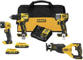 Dewalt DCK427D2 20V MAX Brushless Lithium-Ion Cordless 4-Tool Combo Kit with 2 Batteries (2 Ah)