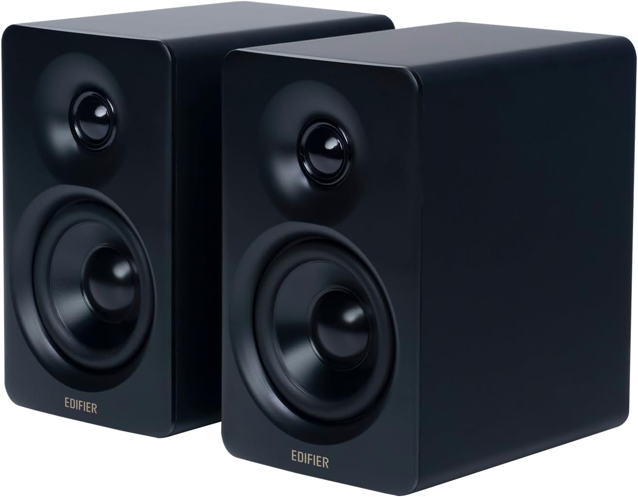 Edifier M60 Multimedia Speaker Bluetooth 5.3, 66W RMS, Hi-Res Audio & Hi-Res Wireless Audio, LDAC,3' Mid Bass & 1' Tweeter, USB-C & Aux Inputs, Compact Desktop Speaker – Black