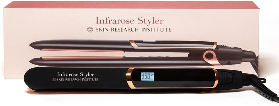 Skin Research Institute Infrarose Styler, Hair Iron, 1 Count, Tourmaline, Hair Styling, Shine Enhancing, Curling