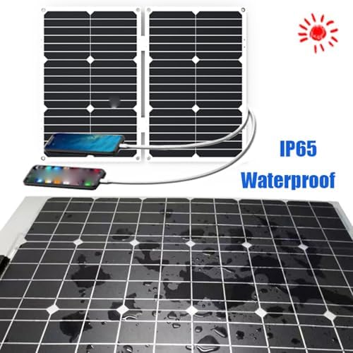 3000W/4000W Solar System Kit - 12V to 110V/220V Inverter, 50A Charge Controller, 50W Foldable Solar Panel, Home Grid Power Generator, Portable 800W Solar Solution