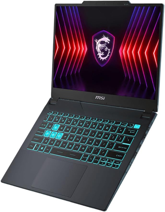 MSI Cyborg 14 A13UDX-094US 14' WUXGA 144Hz Gaming Laptop, Intel Core i5-13420H 2.1GHz, 16GB RAM, 512GB SSD, NVIDIA GeForce RTX 3050 4GB, Windows 11 Pro, Black