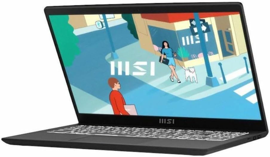 MSI Modern 15 B13M-1097US 15.6' Full HD Laptop, Intel Core i5-1334U 1.3GHz, 16GB RAM, 512GB SSD, Windows 11 Home, Classic Black
