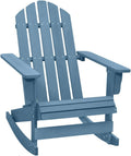 Gecheer Patio Adirondack Rocking Chair Glider Rocker Chair for Living Room and Nursery Solid Fir Wood Blue D0330396A