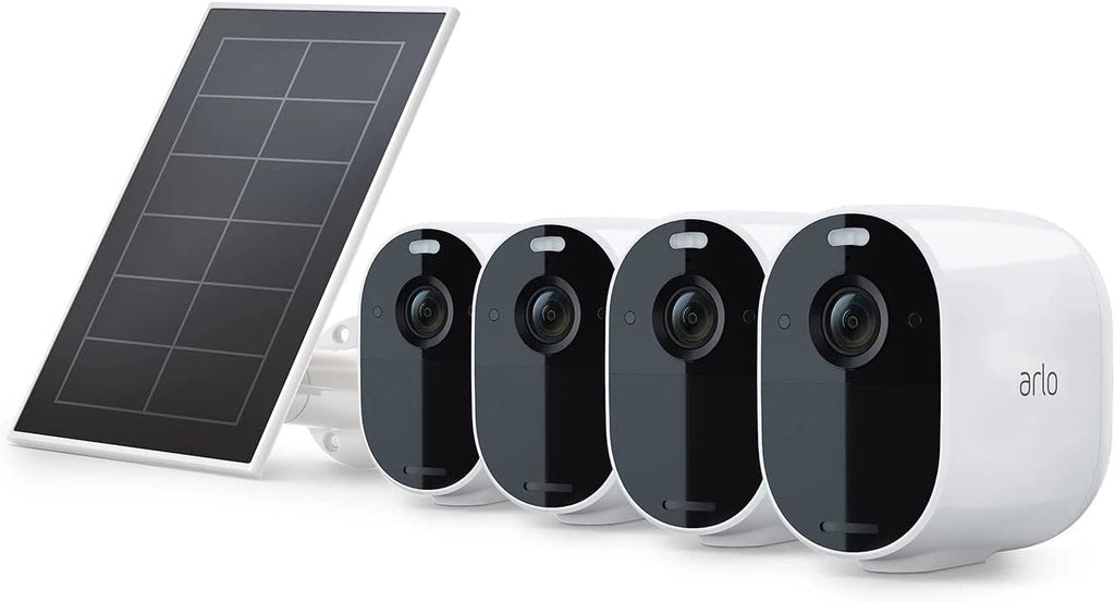 Arlo Essential Spotlight 4 Cameras + 1 Solar Panel, Motion Only Alert Type