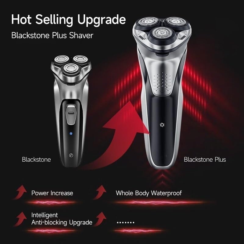 Electric Shavers for Men, Men's Electric Shaver IPX7 Full Body Waterproof 3 Floating Heads Rechargeable Face Shaving Machine