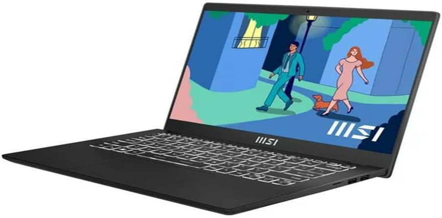 msi Modern 14' FHD Laptop | Intel Core i5-1155G7 Processor | 16GB RAM | 512GB SSD | Intel Iris Xe Graphics | Backlit Keyboard | Windows 11 Home | Black | Bundle with USB 3.0 Hub