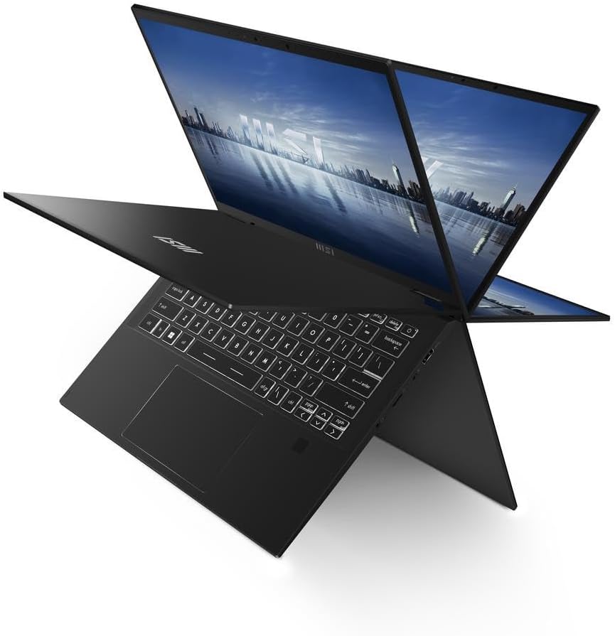MSI 2024 Laptop | Summit E14 Flip Evo | 14' 2880 x 1800 Touch IPS | Intel-12 Core i7-1360P | 32GB LPDDR5 | 1TB SSD | Windows 11 Home | Wi-Fi 6E - BT 5.2 - Backlit KB - 1080p FHD + IR Camera - Black