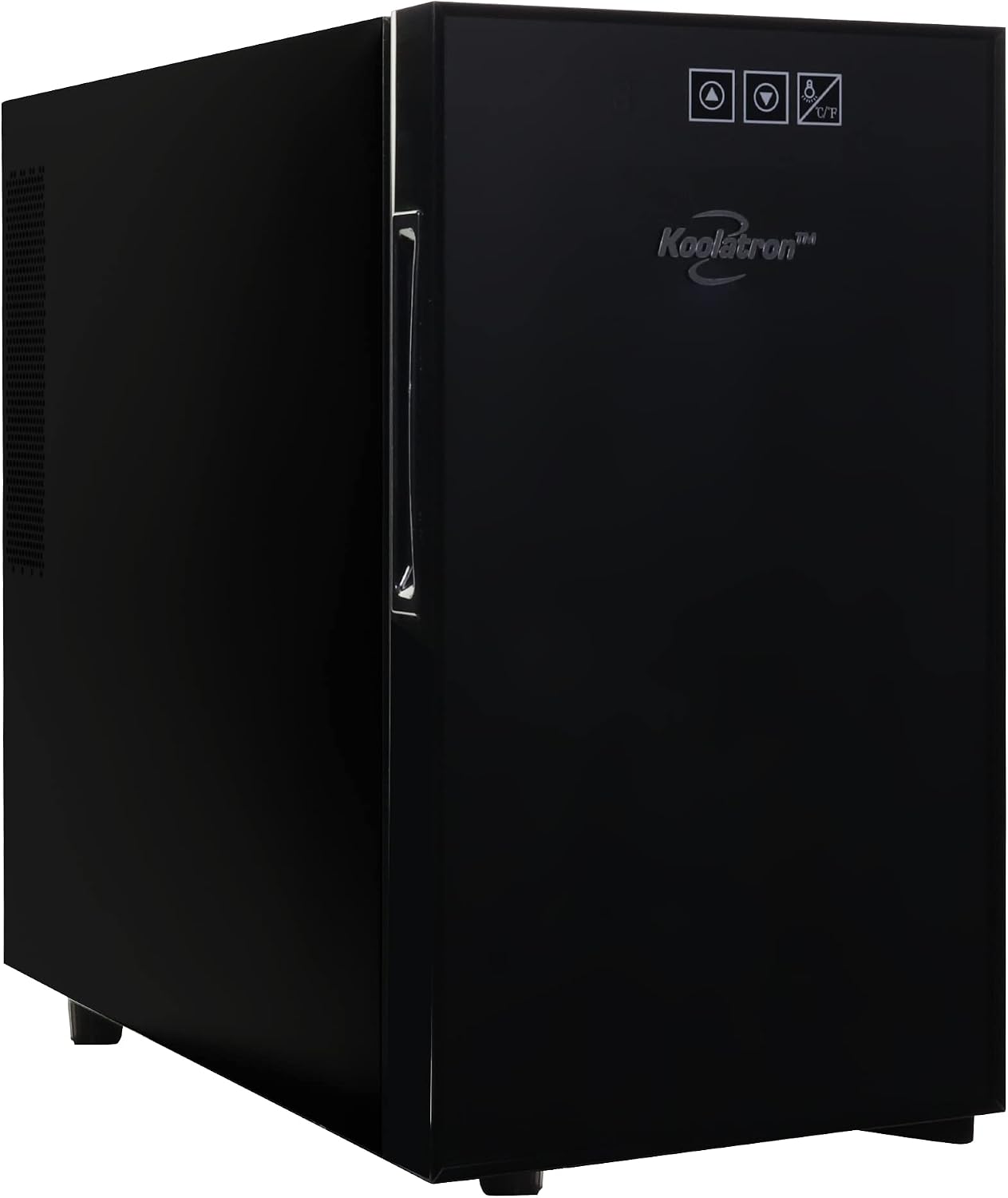 Koolatron 10 Bottle Wine Cooler, Black, Thermoelectric Wine Fridge, 1 cu. ft. Freestanding Wine Cellar, Red, White and Sparkling Wine Storage for Small Kitchen, Apartment, Condo, RV